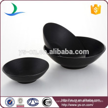 Contemporary Housewares Stoneware Black Bowl Set